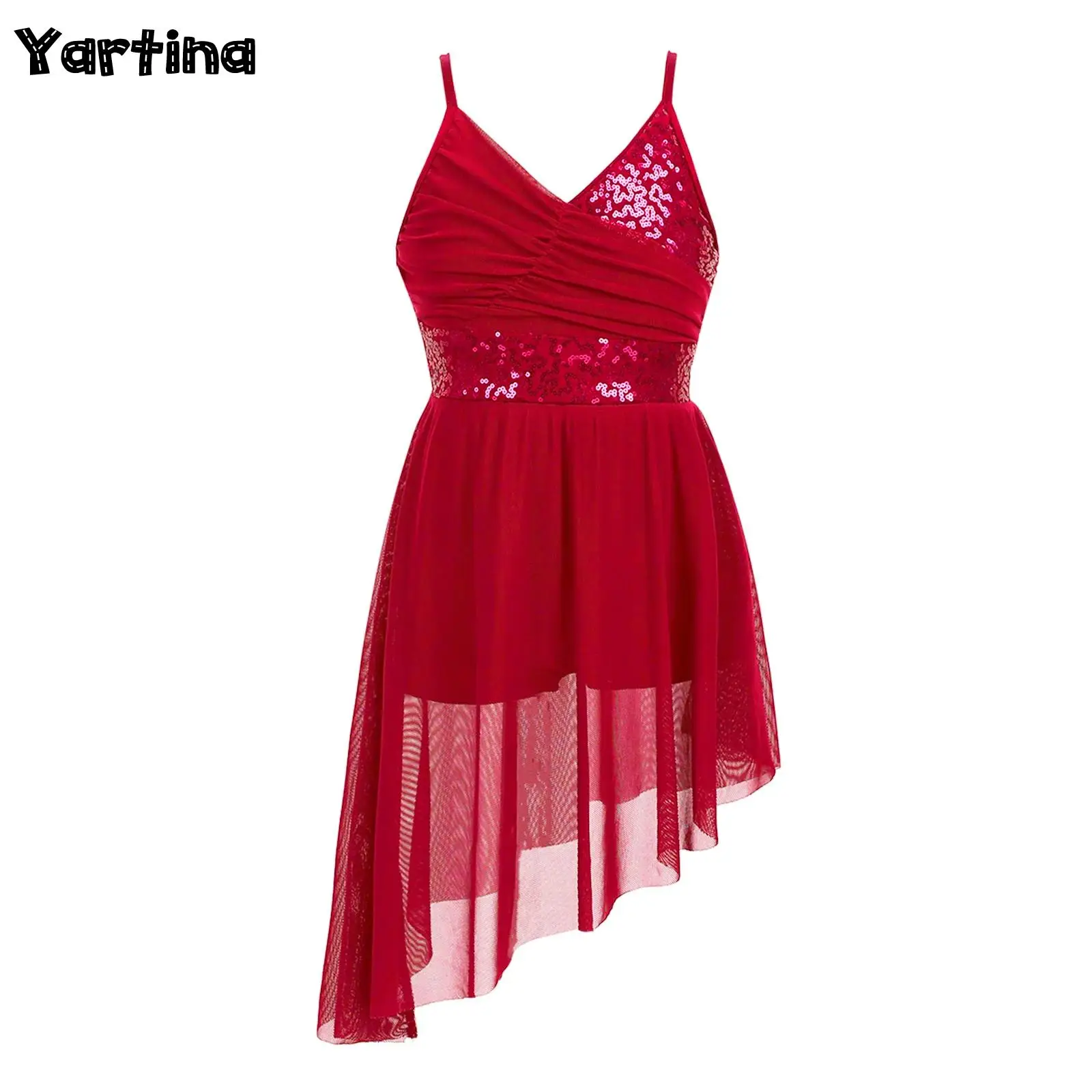 Ragazze ginnastica canotta body balletto spettacolo latino Costume vestito da ballo lirico vestito attillato gonna tuta vestito