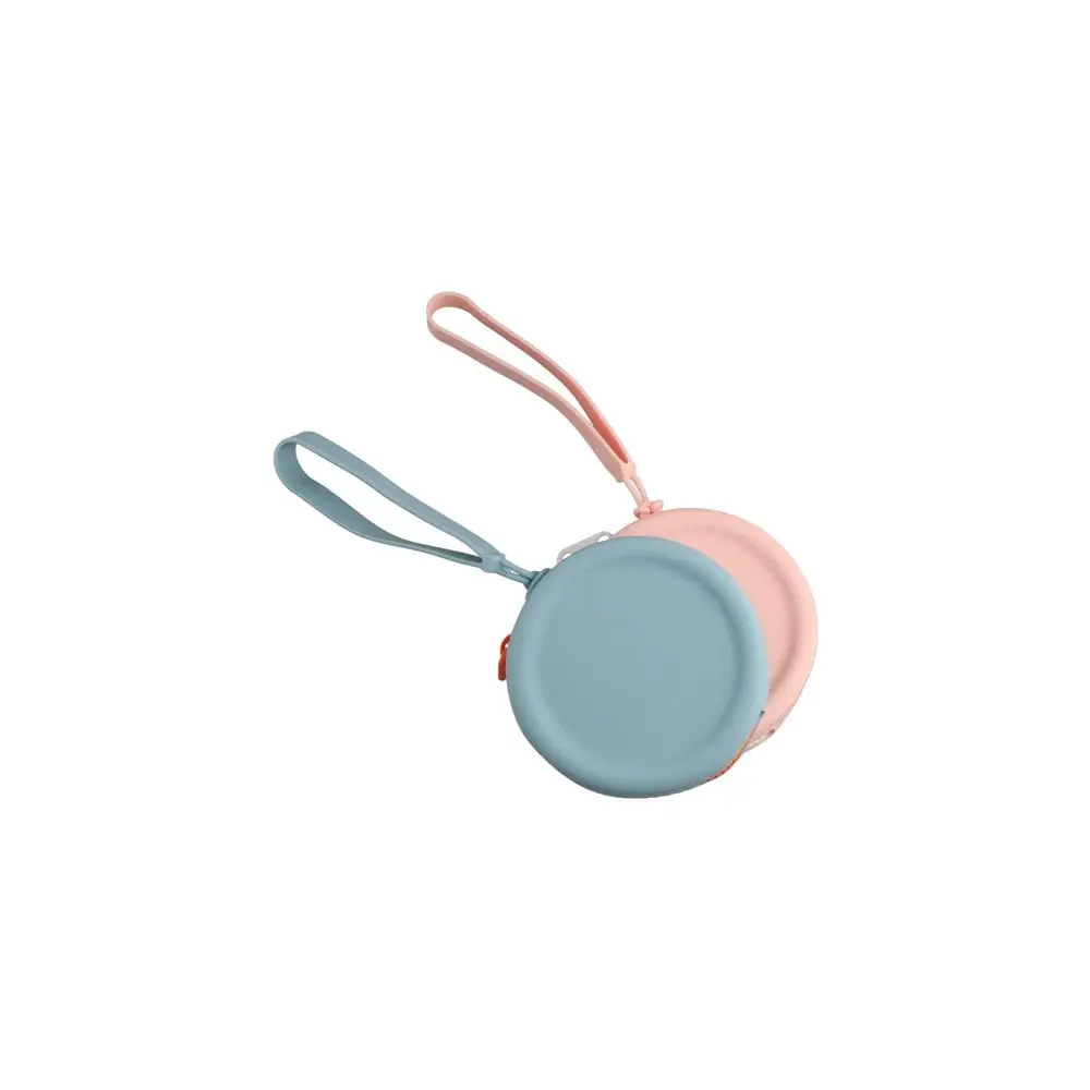 

Solid Color Round Silicone Coin Purse Mini INS Lipstick Cosmetic Bag Waterproof Portable Data Cable Storage Bag Women