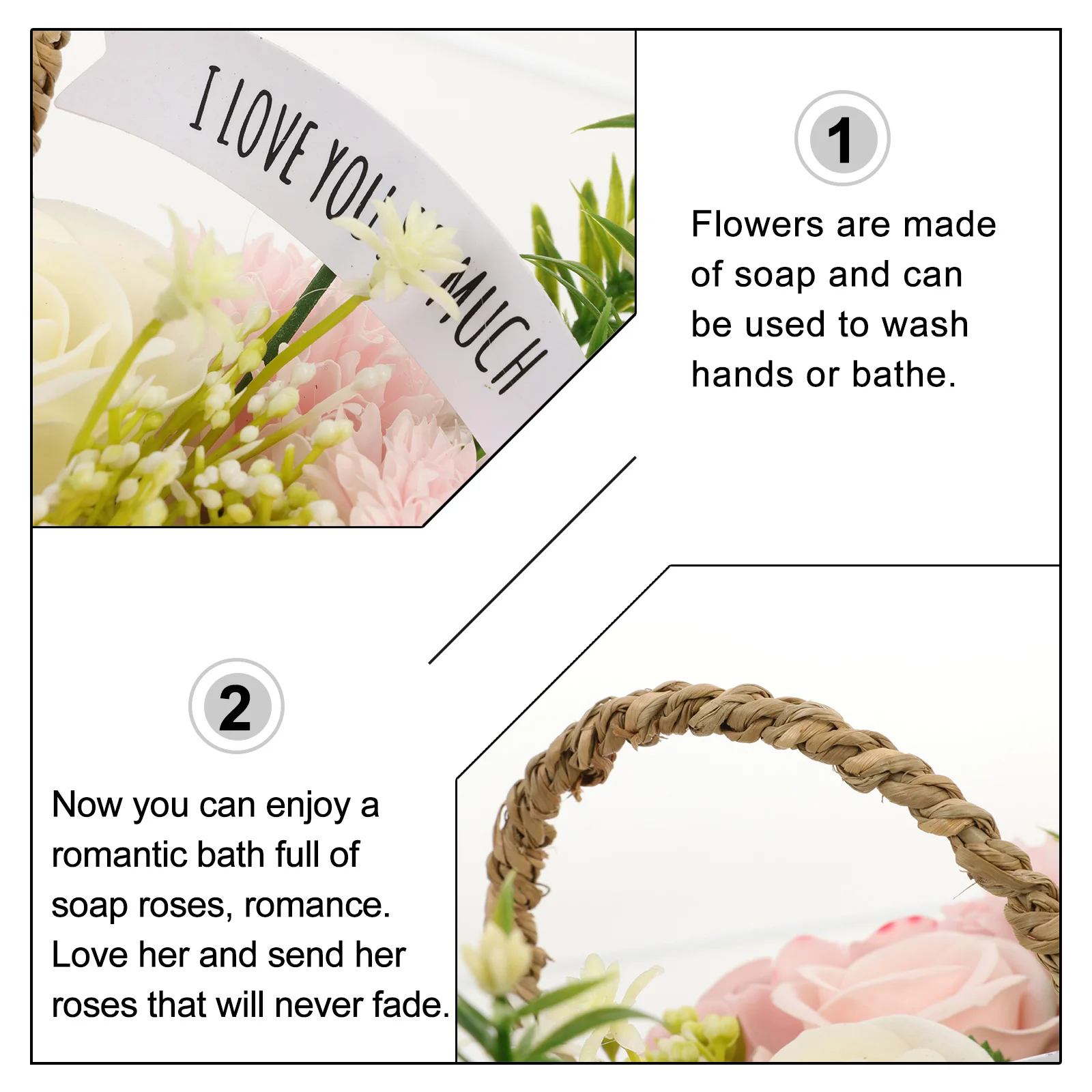 

Artificial Soap Rose Bouquet Handmade Valentine Gift Simulation Flower Arrangement For Anniversary Wedding Birthday Decor