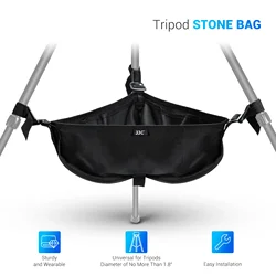 JJC Stable Light Bracket Tripod Stone Bag 44lbs/ 20kg Heavy Duty Sand Bag Triangular with 10 Pockets for Outdoor Vlog Shooting