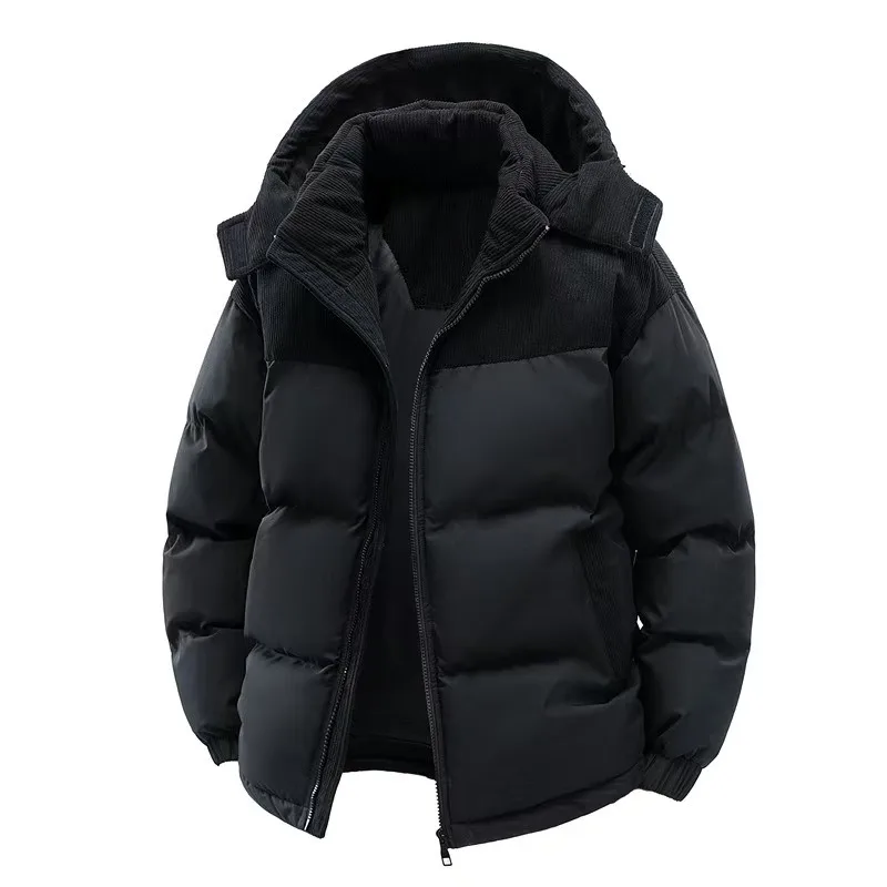 Thick Padded Jackets Warm High Quality Loose Clothing Tide  Autumn  Winter Bright Face Short Cotton Padded Jacket Coat Men's New