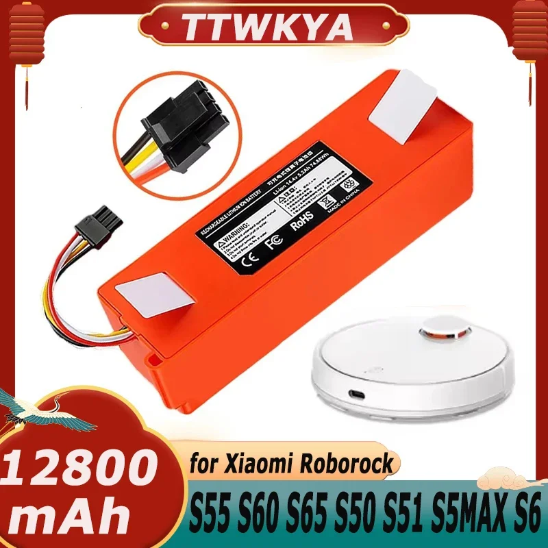 

14.4V 5200mAh BRR-2P4S-5200S Robotic Vacuum Cleaner Replacement Battery For Xiaomi Roborock S55 S60 S65 S50 S51 S5 1S 1ST MAX S6