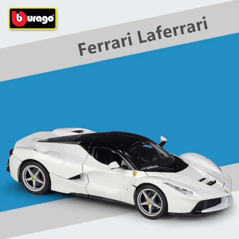 Bburago 1:32 Ferrari LaFerrari Alloy Sports Car Model Diecast Metal Toy Racing Vehicles Car Model Sound and Light Childrens Gift