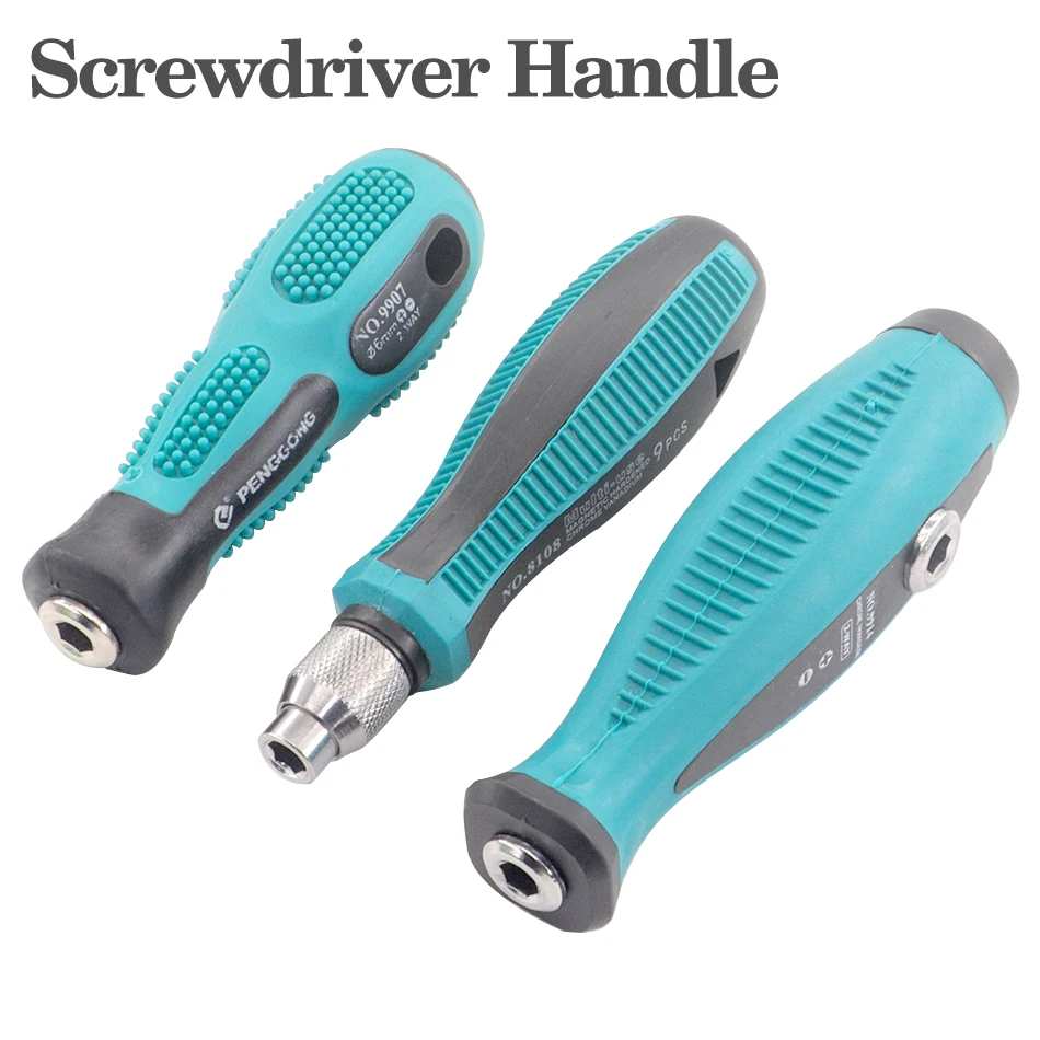 6.35mm screwdriver handle 9907 ratchet screwdriver 8108 driver/wrench head set handle hexagonal socket handle