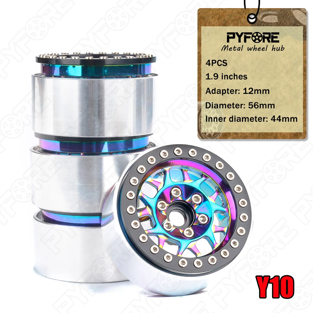 

PYFORE 1.9 in Wheel Hub Diameter 56mm Inner Diameter 44mm Coupler 12mm Metal Wheel Hub RC Remote Control Model Car # Y10