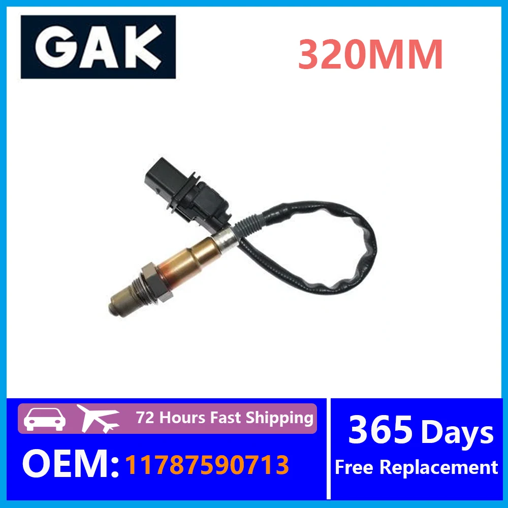 1PCS 11787590713 11787560957 GAK 320MM Oxygen Sensor Accessories For MINI CLUBMAN R55 2008-2010 Replacement Parts R56 R57