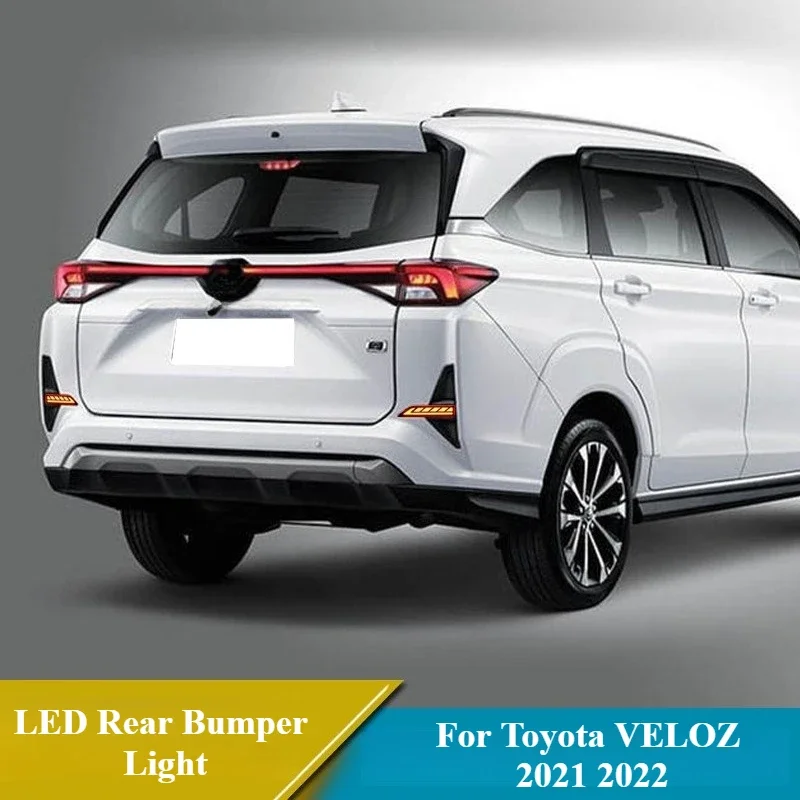 

For Toyota VELOZ 2021 2022 LED Rear Bumper Light 3-in-1 Functions Running Light DRL Brake Dynamic Turn Signal Reflector