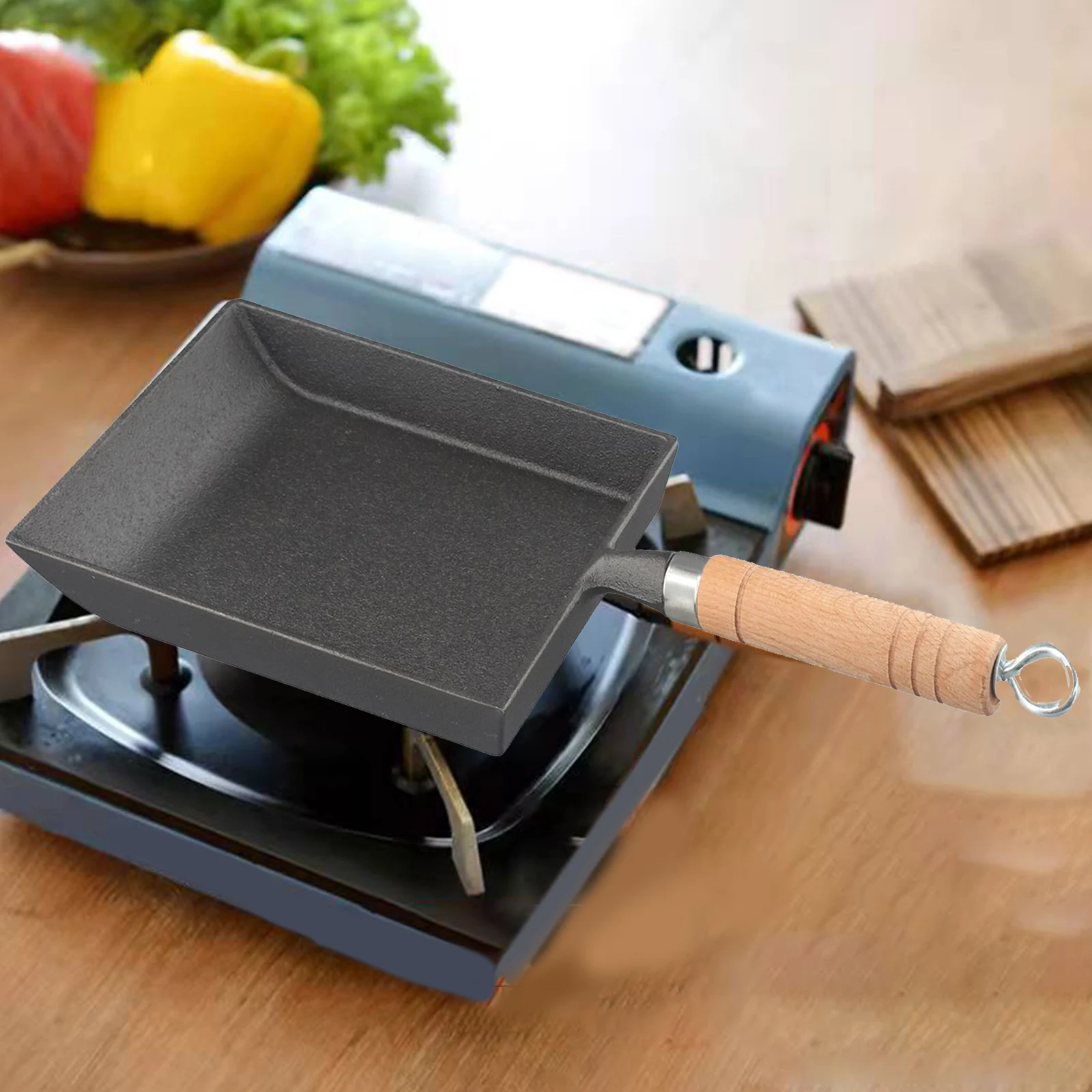 Kitchen Gadgets Japanese - Paslanmaz Çelik Siyah Kızartma Tamagoyaki Omlet