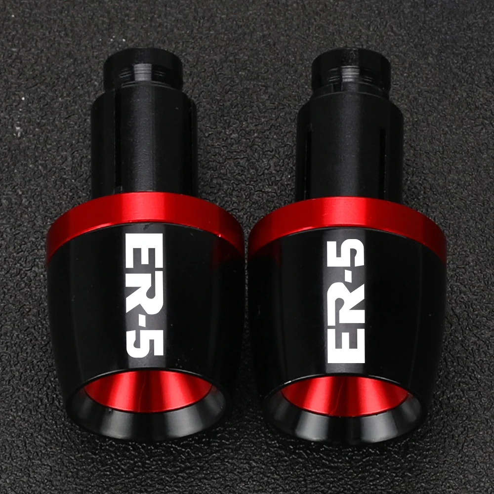 Motorcycle For KAWASAKI ER-5 2004 2005 ER 5 ER5 2007 2008-2023 2022 2021 Handlebar Grips Bar Ends Cap Counterweight Plug Slide