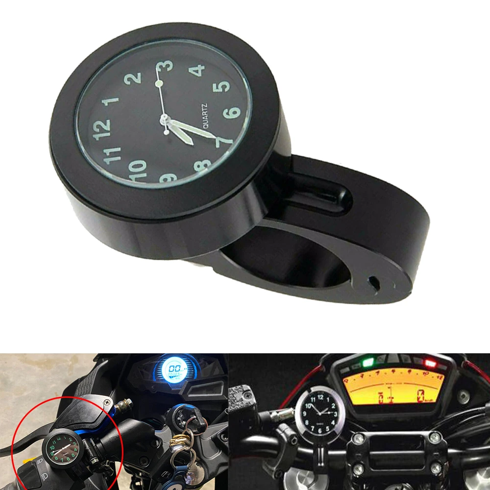 

Black 1'' 25MM Motorcycle Mounts Handlebar Watch Clock Fit For Honda Shadow Aero 750 Sabre 1100 Spirit