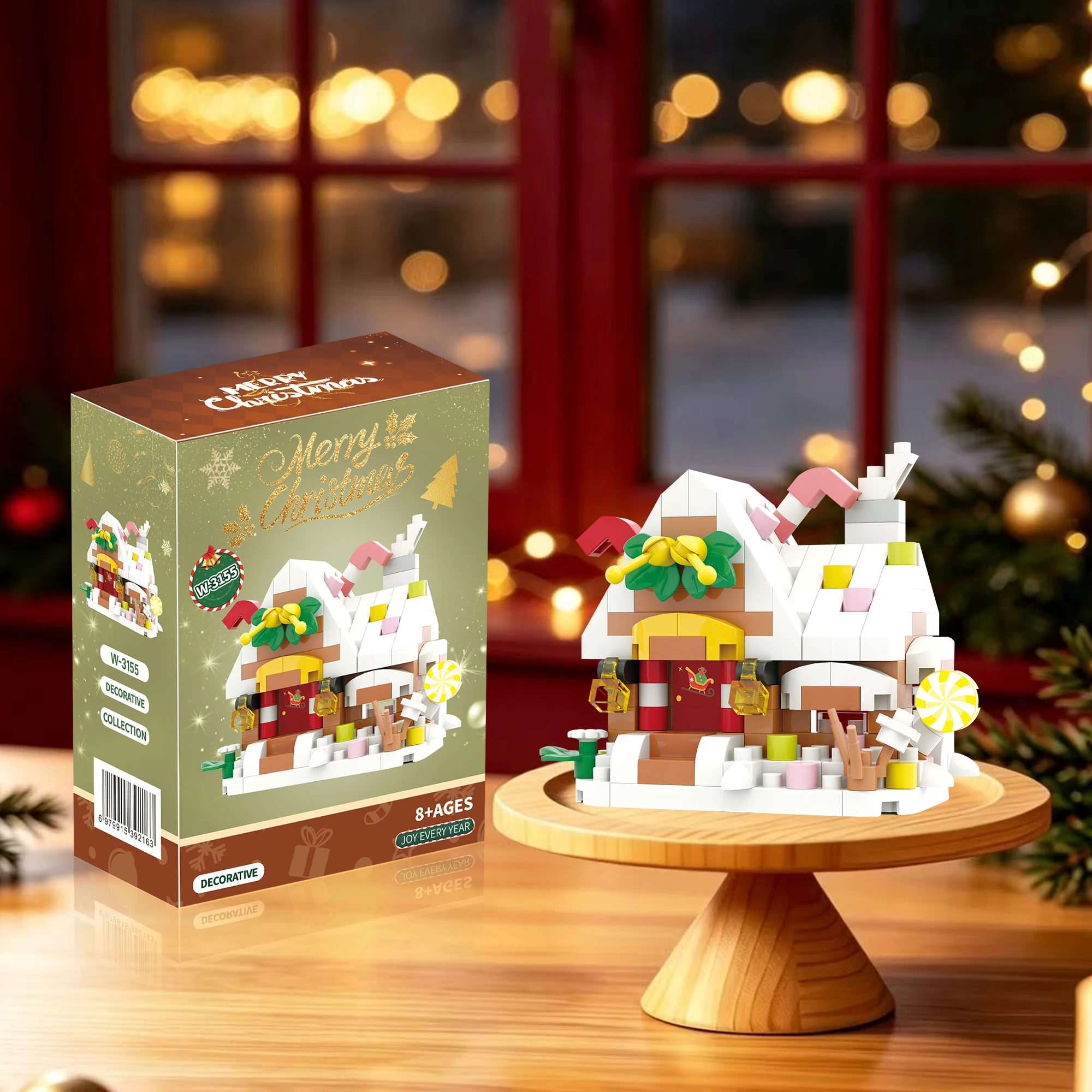 Regalos de Navidad, Mini Bloques de Construcción de Partículas, Ladrillos de Ensamblaje DIY de Papá Noel, Juguetes de Rompecabezas, Decoración de Escritorio para Niños