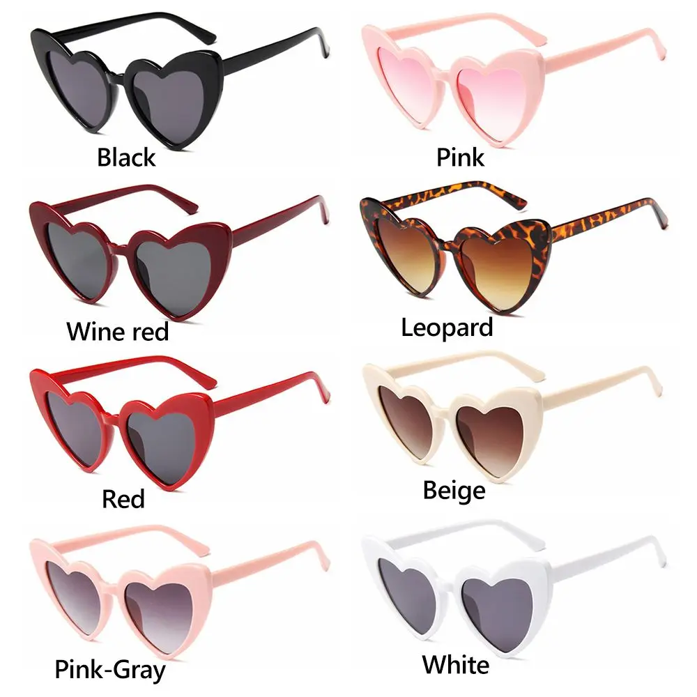 Women's Accessories Women Clout Goggle Eyewear UV400 Protection Vintage Sunglasses Heart-Shaped Sunglasses