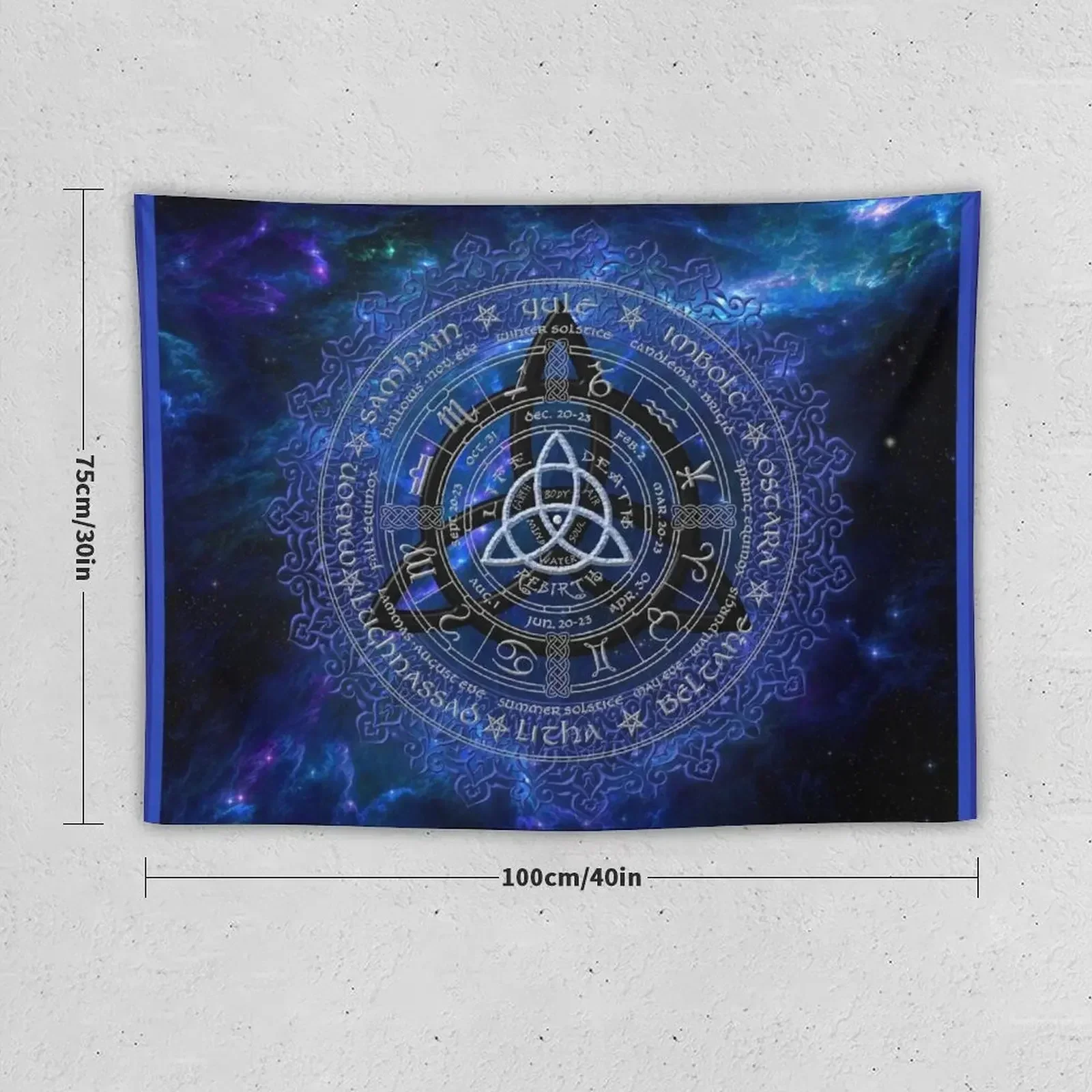 Pagan Calendar Wheel Tapestry Home Decorations Aesthetic Decor Home Room Decoration Aesthetic Tapestry