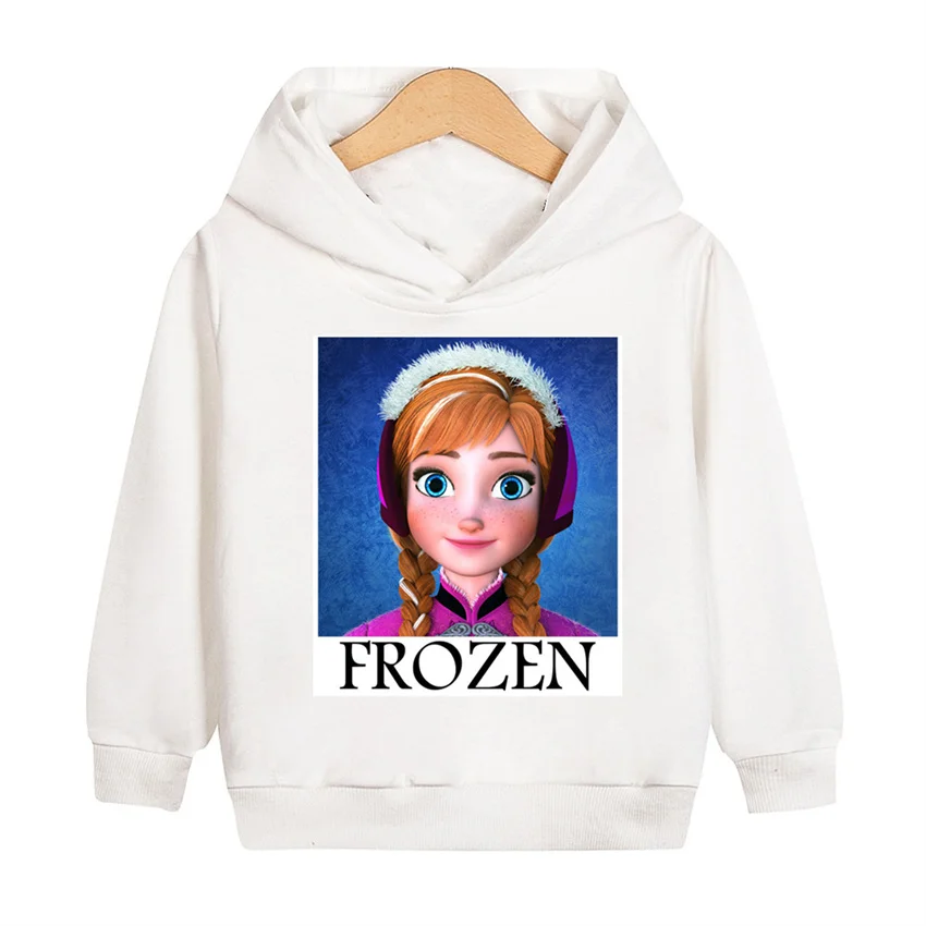 Snow White Casual Hoodies Clothes Princess Anna Fashion Cartoon Children Autumn Sweatshirt Pullover Boys Girls Top for Kids