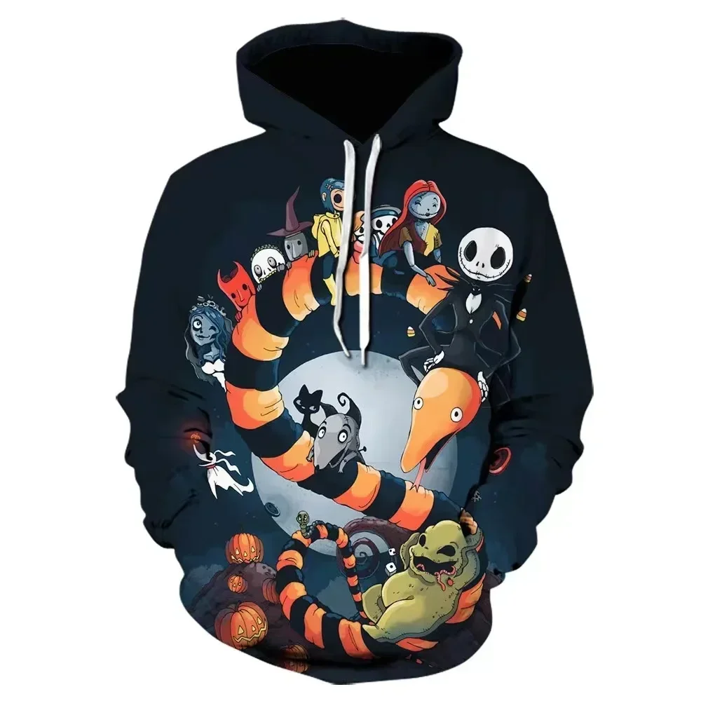 

Halloween 3D Print Hoodies Nightmare Before Christmas Fashion Pullover Men Women Oversized Sweatshirts Kids Tracksuits Spring