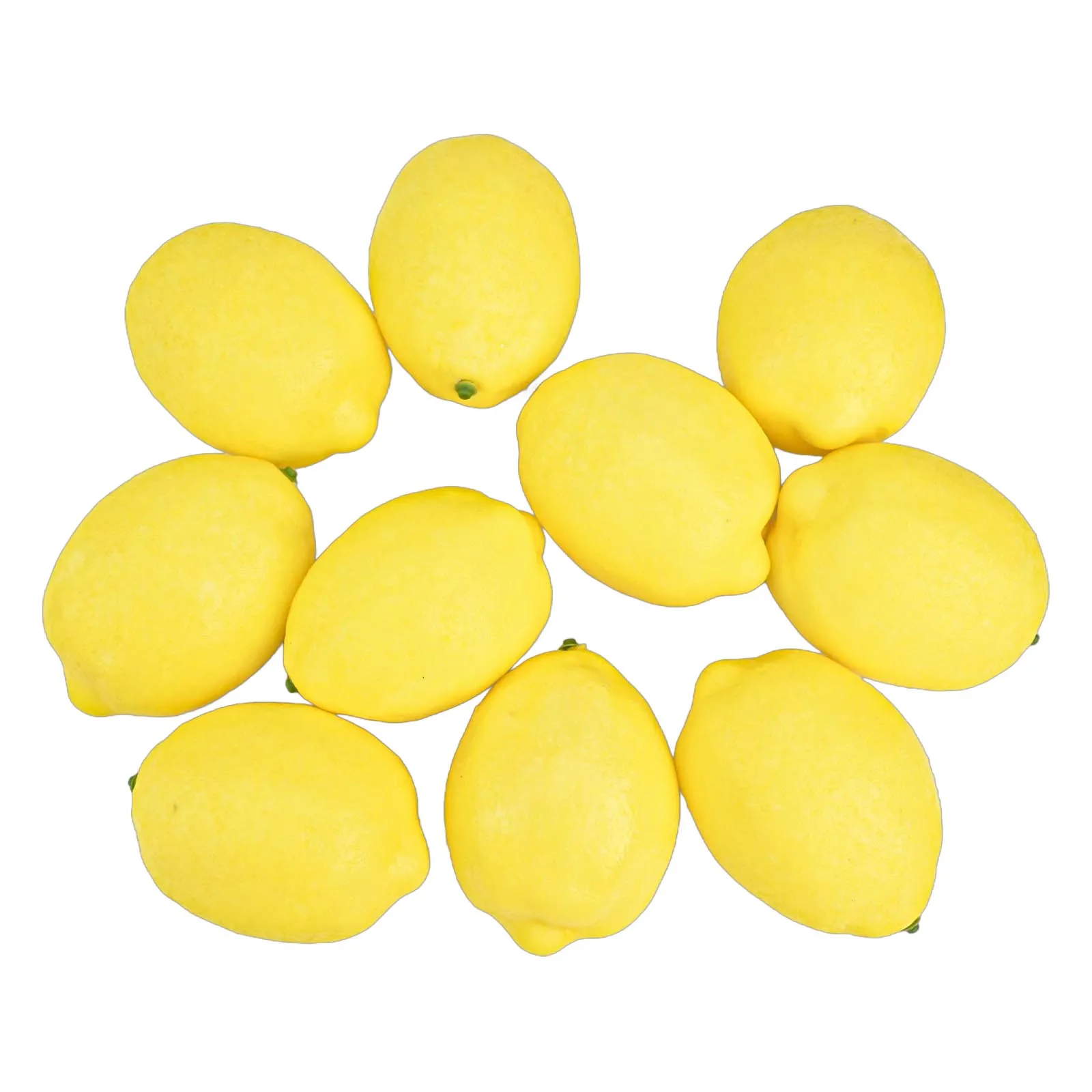 10pcs Artificial Lemons Faux Foam Lemons Simulation Fake Fruit Photography Prop For Christmas Wedding Home Kitchen Table Decor