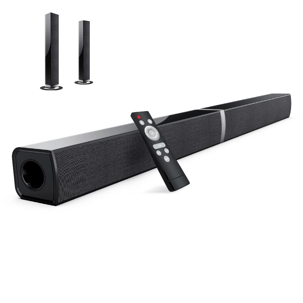 KY2020D 2 in 1 Separable Soundbar for TV 2.0 Channel Home Audio Sound Bars - Surround Sound Bars with ARC/Optical/AUX