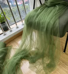 Green Series avocado green soft mesh kindergarten environment creation scene wedding layout gauze skirt wedding dress green mesh