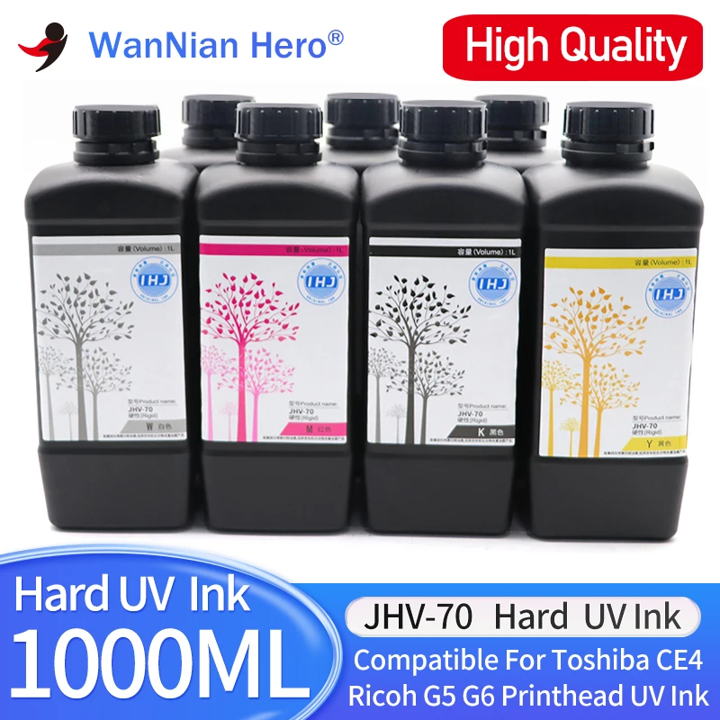 

1000ML compatible for Sakata UV ink JHV-70 Compatible for Toshiba CE4 Ricoh G5 G6 UV printer hard uv ink CE2 CE4 Printhead IHJ