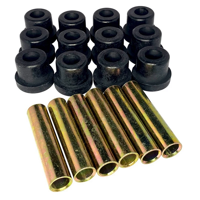 4 Set Rear Leaf Spring For Club Car DS Gas Electric Golf Cart Bushing And Sleeve Kit, 1015583 1012303 1992 Up