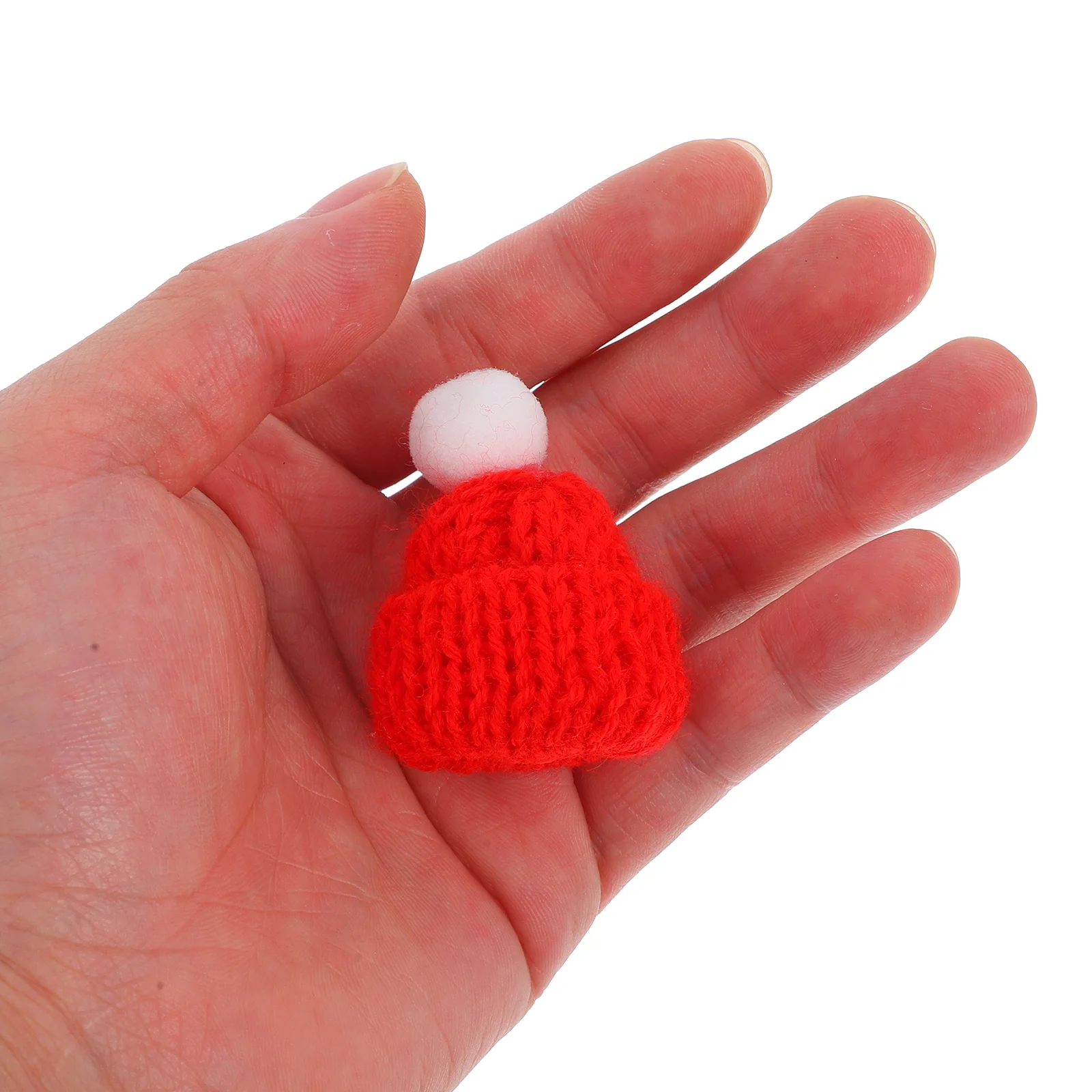 Mini Lighted Christmas Tree Woolen Beanie Birthday Decoration for Girl Desktop Knit Hats