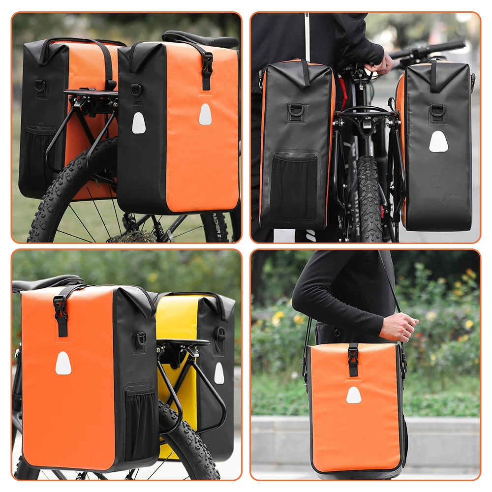 

15L Bicycle Bag Waterproof Rack Pannier Bike Bag MTB Road Bike Bag Bicycle Tail Seat Pannier Pack Luggage Carrier Bycicle Bag