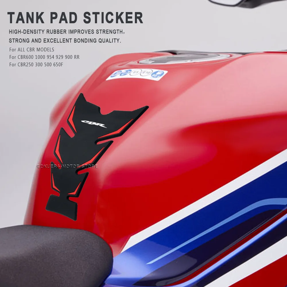 For All CBR Models,CBR600 1000 954 929 900 RR CBR 250 300 500 650F 1100 Motorcycle Accessories Tank Pad Sticker Rubber Sticker