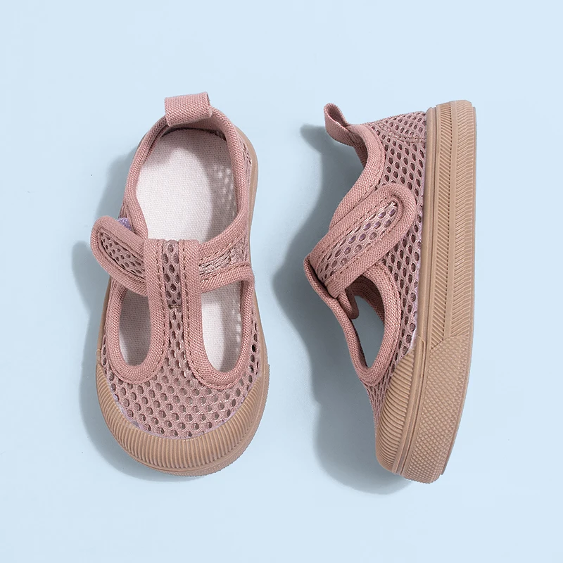 

2025 Spring Summer High Quality Candy Colors Breathable Mesh Cold Glue Casual Soft Sole Unisex Durable Kids Sneakers