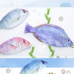Carp Pen Bag Realistic Fish Shape Make-up Pouch Pen Pencil Case With Zipper For Girls Kids Children Trousse Estuches Escolares
