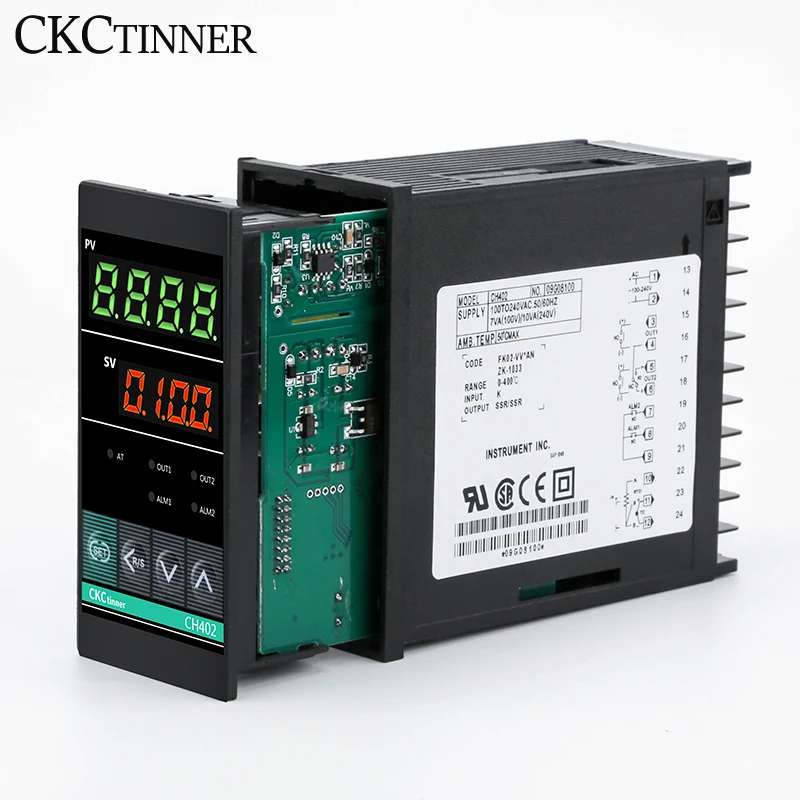 Dual Output SSR and Relay CH102 CH402 CH702 CH902 2 ALarms LCD Digital PID Intelligent Temperature Controller 100-240VAC