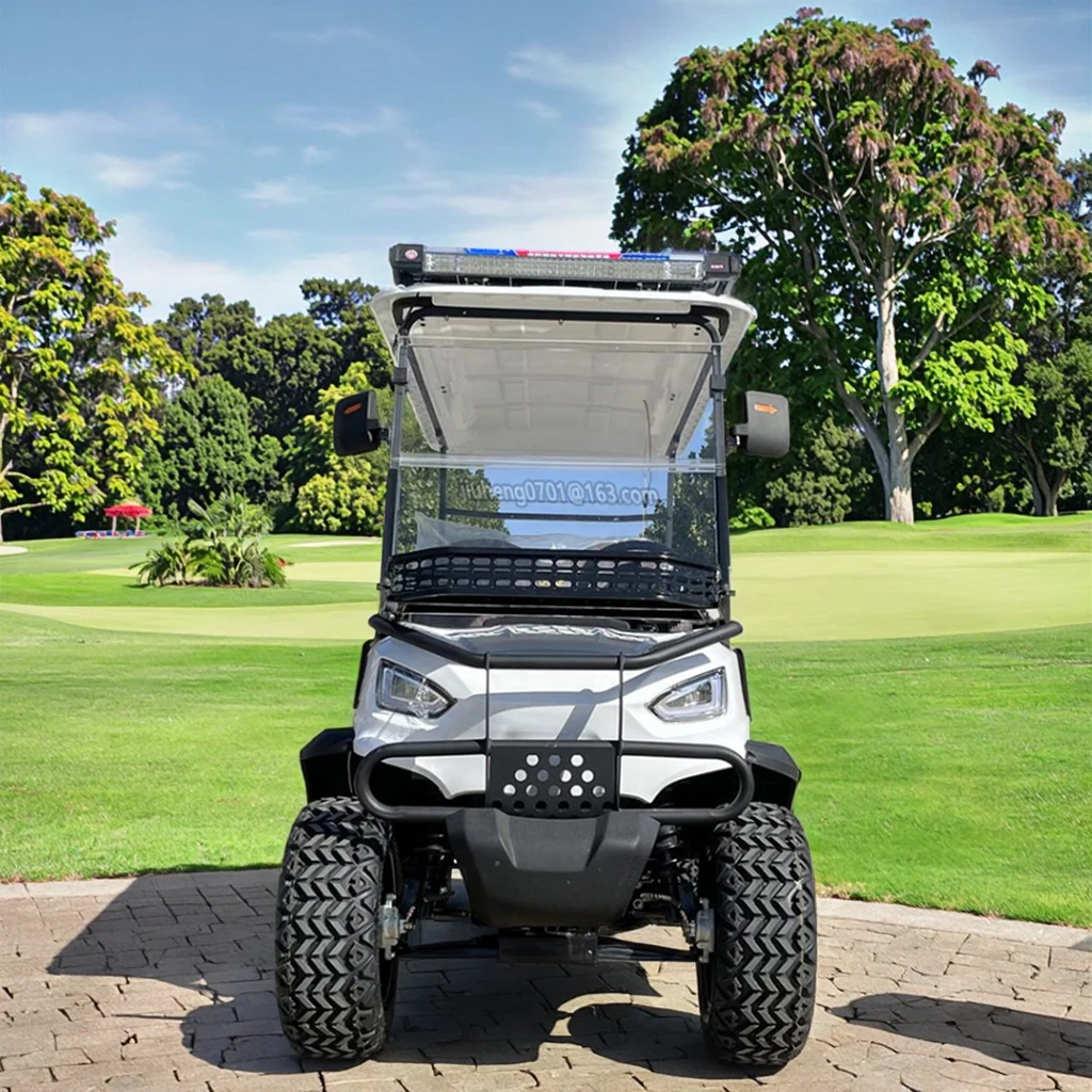 2025 Индивидуальная электрическая тележка для гольфа 72 В с сертификатом CE 4-местный экскурсионный автомобиль для фермерского клуба Мощный электромобиль