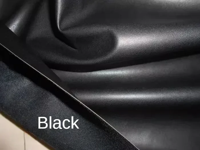 Soft Stretch Faux Leather Fabric By The Meter for Clothes Jacket Sewing Artificial PU Textile Smooth Sheepskin Textured Green