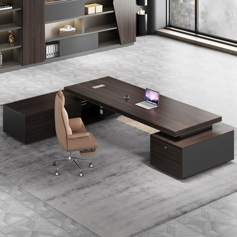 

Modern Executive Boss Manager Office Desks Chair Combination Simple Office Furniture High-end Multifunctional Desk T