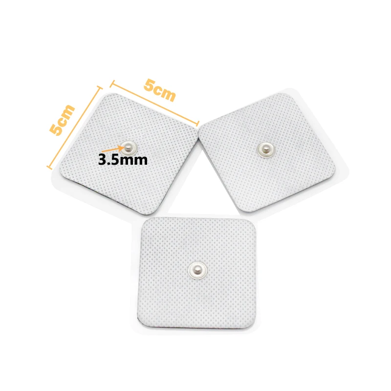 50/100pcs 5*5cm Square TENS Non-woven Self Adhesive Electrode Pads for Muscle Stimulator Tens Machine Pads TENS Unit Patches