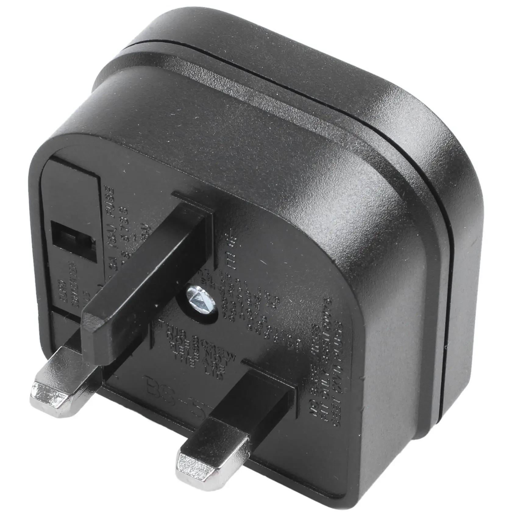 2X Euro 2 Pin To 3 Pin Converter Plug Adapter Black-A74Z