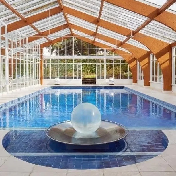 Fountain Swimming Pool Sculpture Outdoor Waterfall Decoration Waterfall Swimming Pool Lighting Featured Sculpture