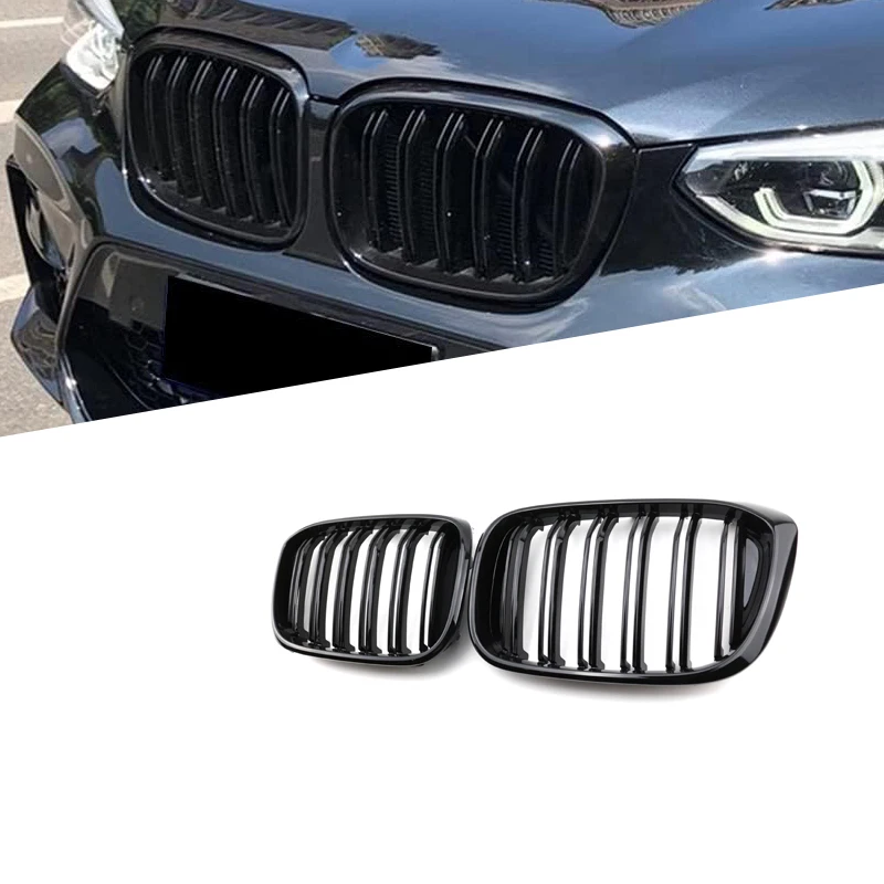 

Pair Gloss Black 3-Color Front Bumper Kidney Grills Grille for X3 G01 Grille 2017-2021 for Classic Auto Part