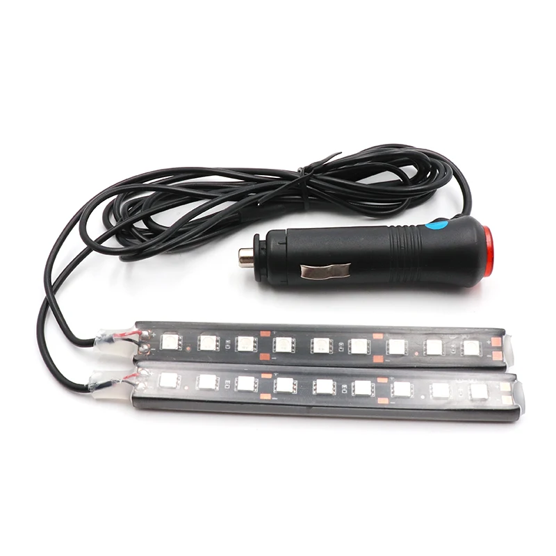 Niscada LED Car Auto Motorcycle Interior Atmosphere LED Strip Light Floor Foot Decorative Lamp White Red Blue Purple