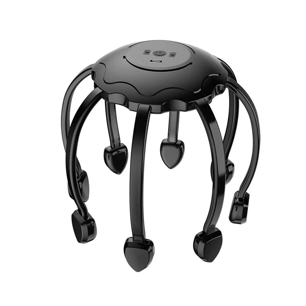 

5 Modes Electric Head Massager Multi-touch High Frequency Vibration Octopus Claw Head Massager Type-C Head Scratcher