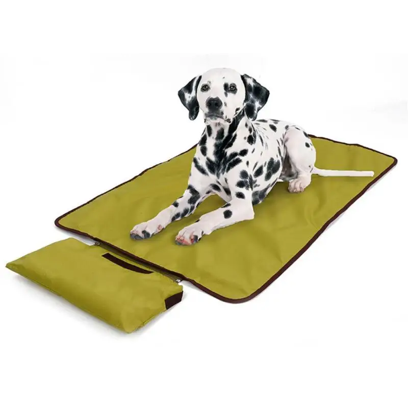 Foldable Pet Blanket Mat Waterproof Folding Washable Dog Sleeping Bag with Strap for Dog Travel Camping Accessories