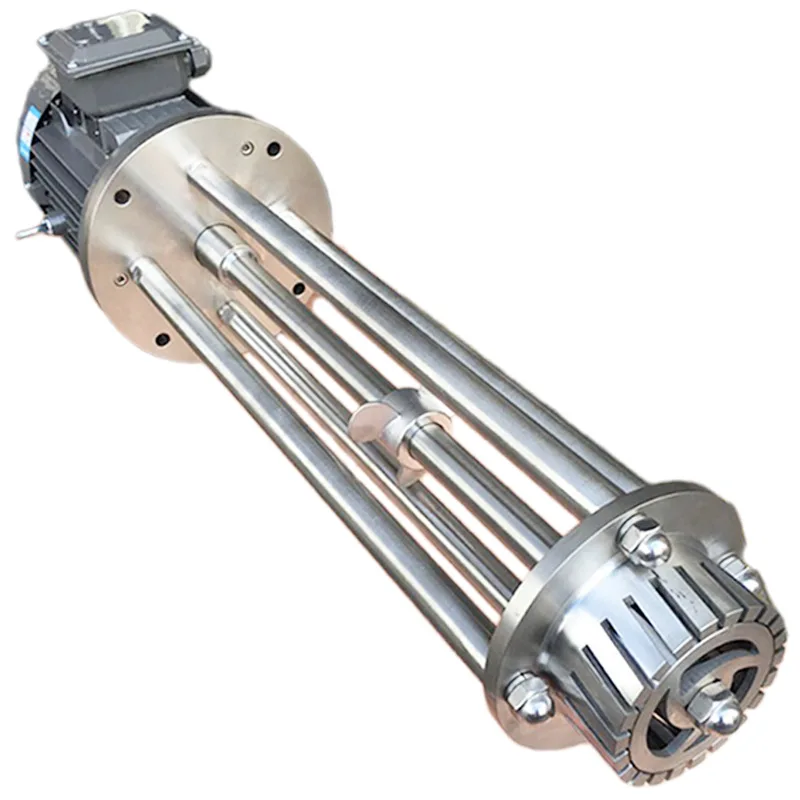 

Helical tooth high shear homogenizing emulsifier, claw type upper and lower two-way suction homogenizing head, stainless steel