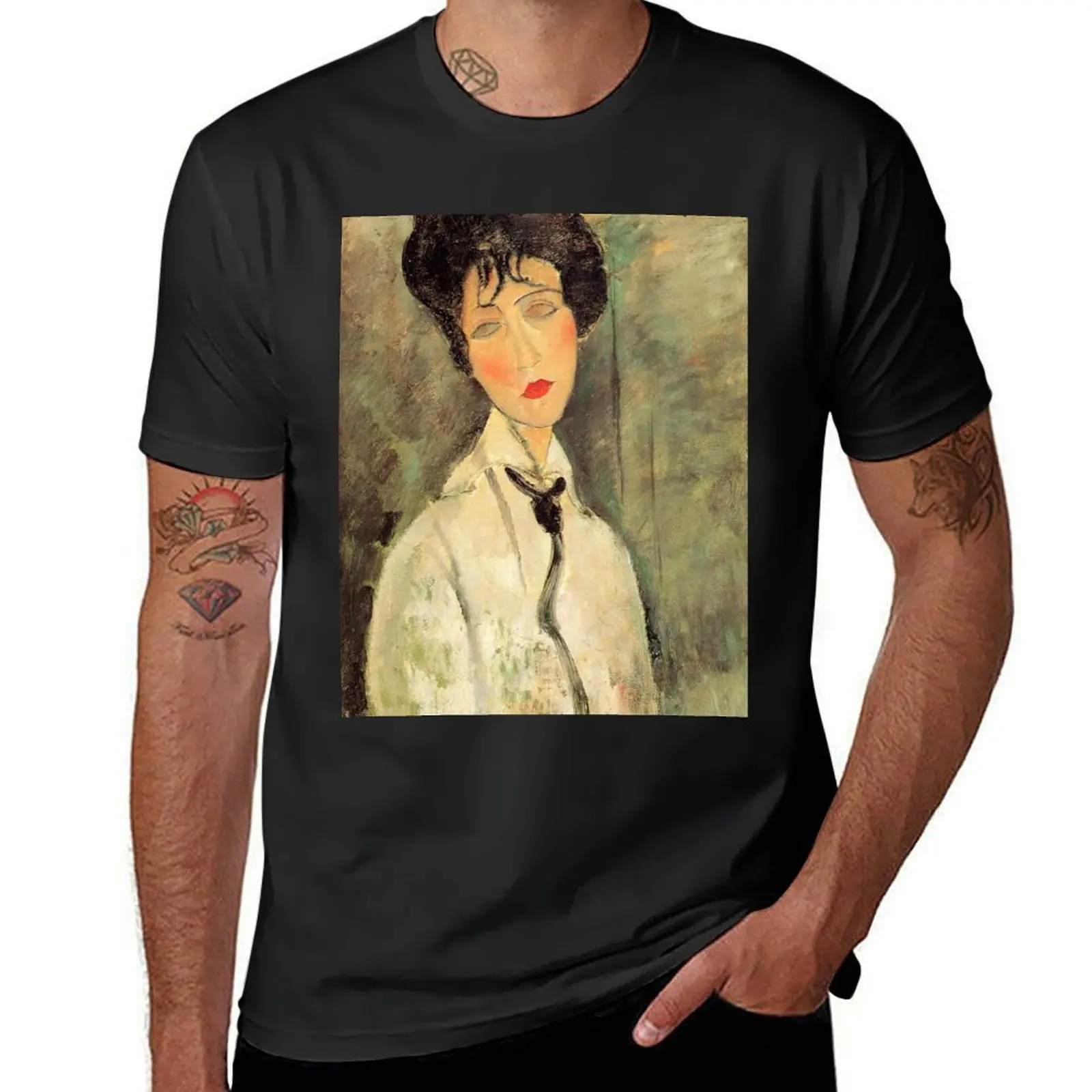 

amedeo modigliani best paintings, amedeo modigliani art style T-Shirt customs design your own Blouse clothes for men