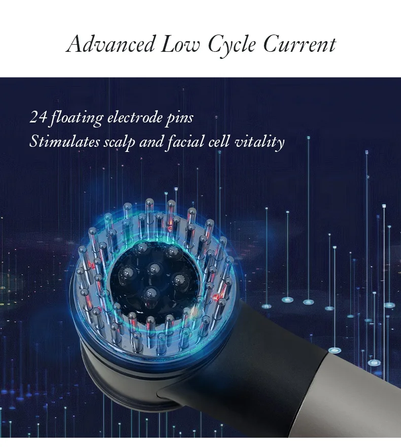 Multifunction Scalp Hair care Laser Comb Red Light Therapy EMS Vibration Heating Head Massager Brush Beauty Salons Home