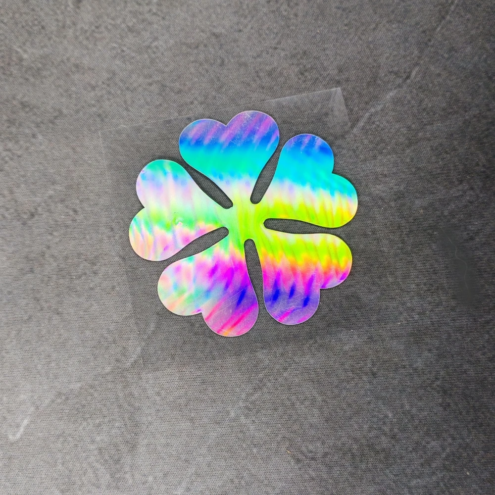 Car Stickers Black Clover Laser Holographic Reflective Decals For Fuel Tank Cap Window Bumper Trunk Motorcycles iPhone
