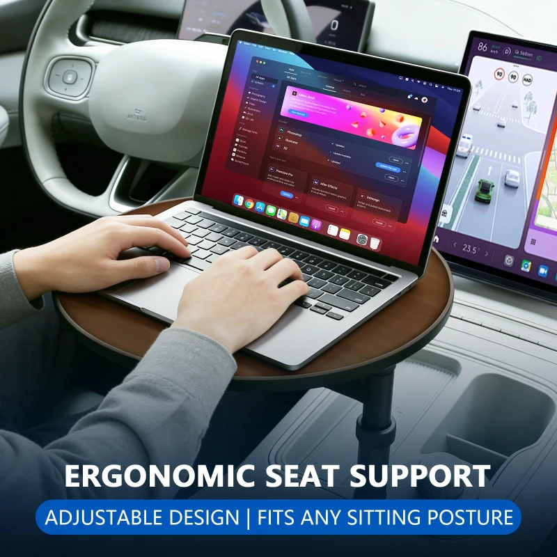Suitable for Tesla Huan New Version Model3 Y YL Car Solid Wood Suspension Small Table Board Tea Camping Automobiles Accessories view 5