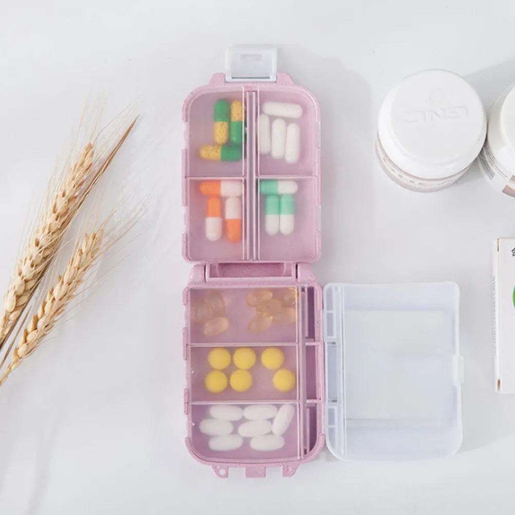 2Pcs Three-Layer Pill Storage Box Portable Medicine Organizer Large Capacity Travel Medicine Storage Container Dustproof