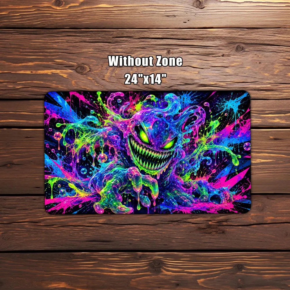 MTG PlayMat,Commander Playmat,Magical Playmat for TCG Collectors,Neon Slime Monster Gaming Playmat alfombrillas para escritorio