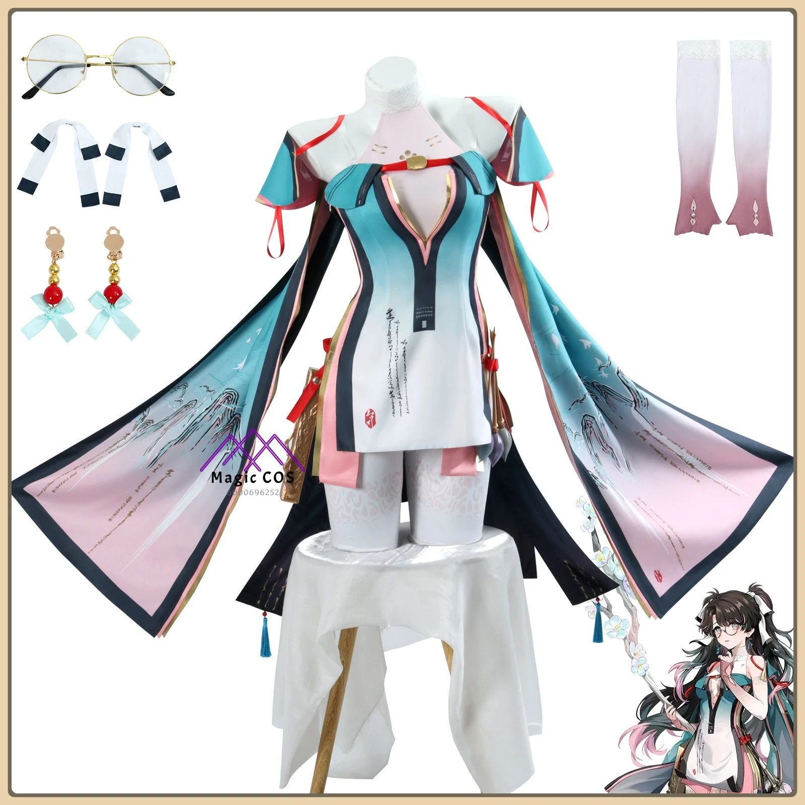 

Wuthering Waves Zhezhi Role Playing Costume Women's Flexible Silhouette Full Set High Quality Cosplay Outfit for Role Playing