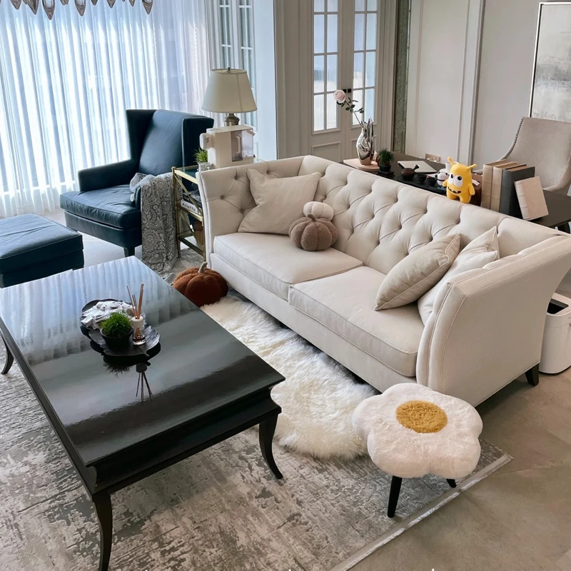 Luxury Lazy Sofa Plush Leather Nordic Furniture Sofa Italian Leather Arm Sillas Para Sala De Estar Living Room Furniture