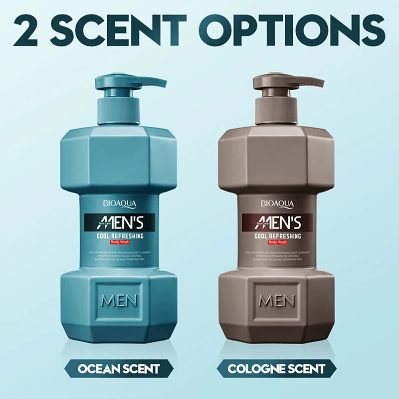 

BIOAOUA Men's Ocean Refreshing Fragrance Shower Gel Oil Control Cleaning Pores Exfoliating Flavor Long-lasting Shower Lotion